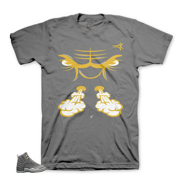 Jordan 12 dark grey tees match | Sneaker match shirts and tees.