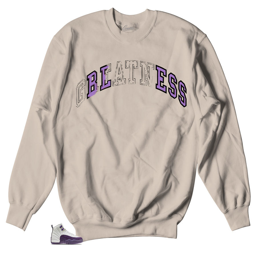 Jordan Stitch sweaters for pro purple 12's