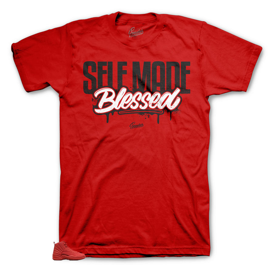 Self Made tee to fit perfect with Jordan 12 Gym Red