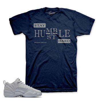 Wolf grey Jordan 12 tees match shoes | Sneaker Tees