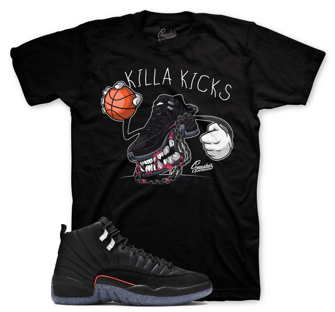 Retro 12 Utility Shirt - Killa Kicks - Black