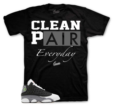 Retro 13 Black Flint Shirt - Clean Pair - Black