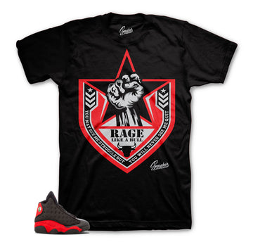 Jordan 13 bred shirts match | Rage like a bull tee.