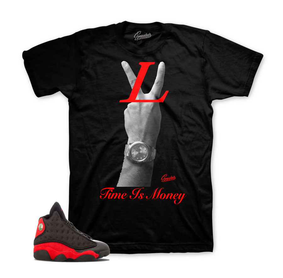 Jordan 13 bred tees match | Retro 13 bred sneaker shirts.