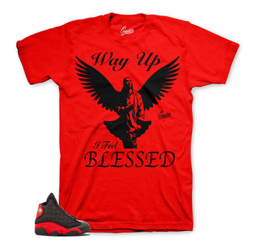 Retro 13 Bred Shirt - Way Up - Red