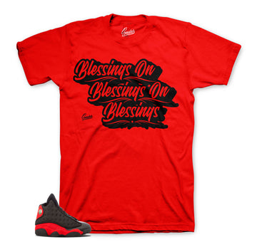 Retro 13 Bred Shirt - Blessings - Red