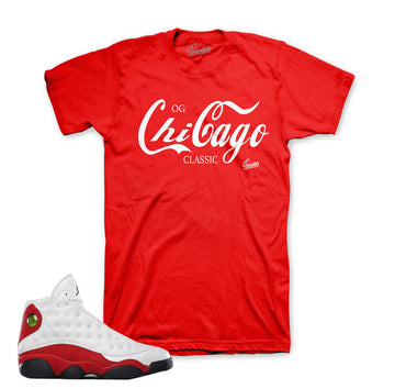 Jordan 13 OG Chicago tees match retro 13's shoes.