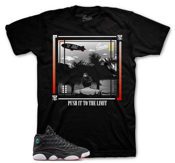 Retro 13 Playoff Shirt - World is Yours - Black