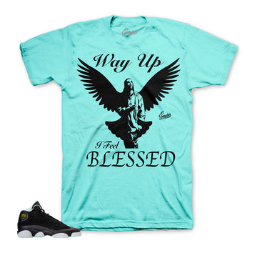 Jordan 13 mint foam official matching shirts and tees.