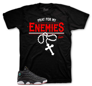 Retro 13 Playoff Shirt - Enemies - Black