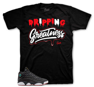 Retro 13 Playoff Shirt - Drip Greatness - Black