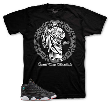 Retro 13 Playoff Shirt - St. Jude - Black