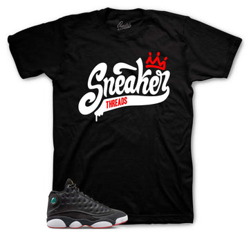 Retro 13 Playoff Shirt - ST Crown - Black