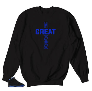 Greatness sweater to match Jordan 18 Royal