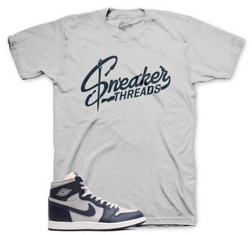 Retro 1 Georgetown Shirt - St Logo - Silver