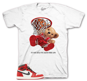 Retro 1 Lost And Found Shirt - Fly Bear - White