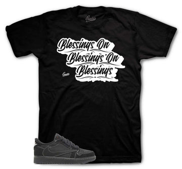 Retro 1 Black Phantom Shirt - Blessings - Black
