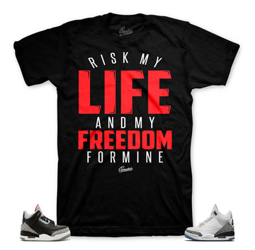 Jordan 3 black cement clothing | Trust no one shirt.
