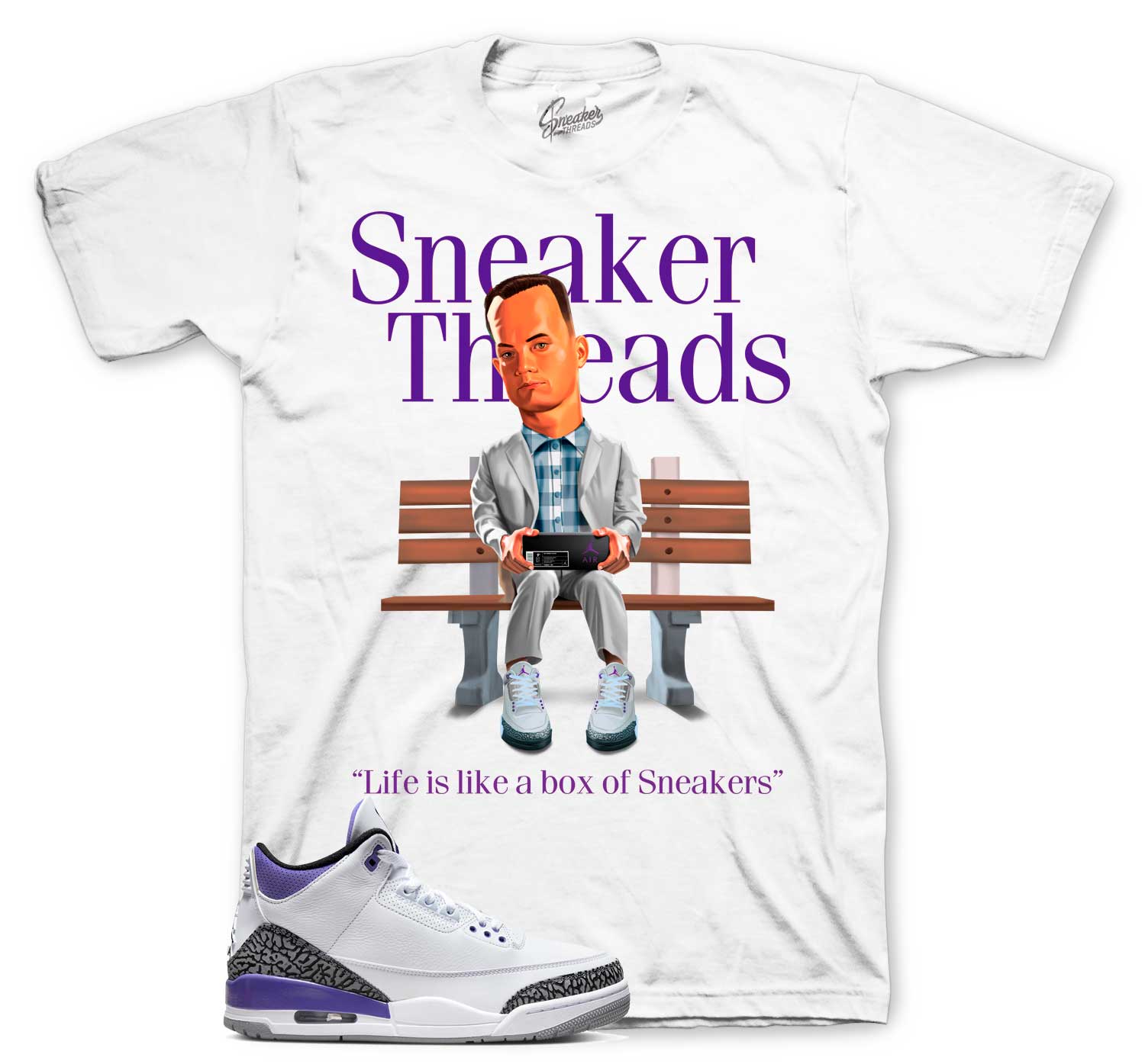 Jordan 3 dakr iris sneaker tees