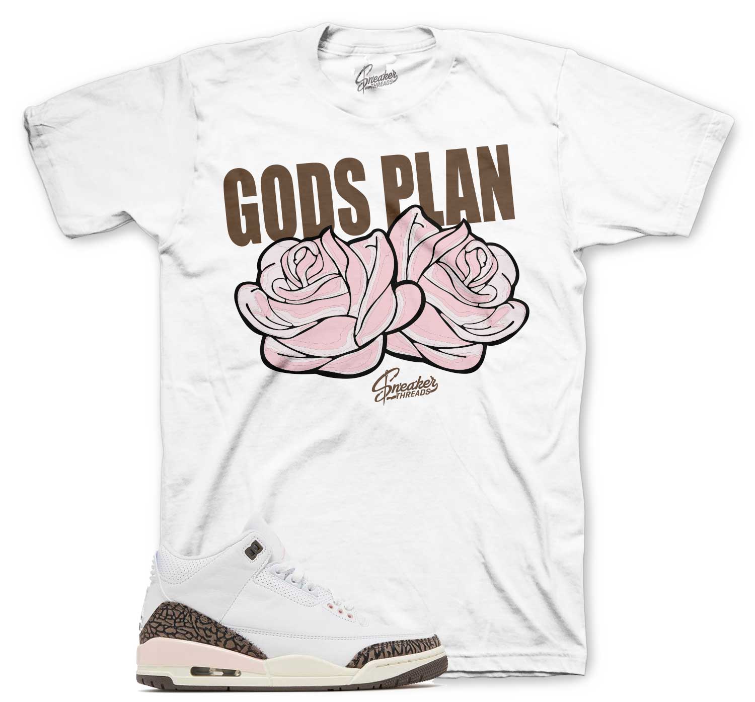 Retro 3 Neapolitan Shirt - Gods Plan - White