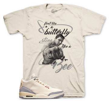 Jordan 3 muslin sneaker release tees
