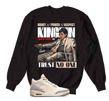 Jordan 3 muslin sweatshirts to match shoes