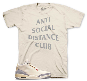 Jordan 3 muslin sneaker release tees