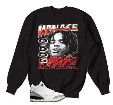 Retro 3 White Cement Reimagined Sweater - Nineties - Black