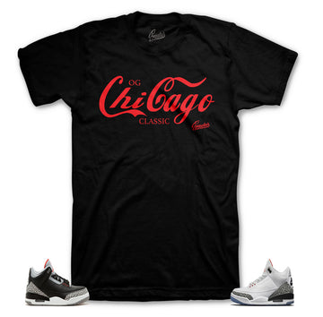 Jordan 3 black cement tees match | White cement 3 sneaker tees.