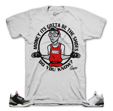 Official clothing to match Jordan retro 3 black cement.