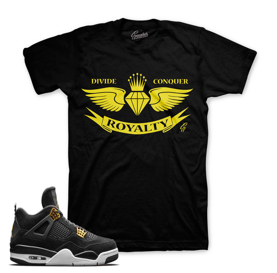 Jordan 4 royalty shirts match royalty 4's sneaker match tees.