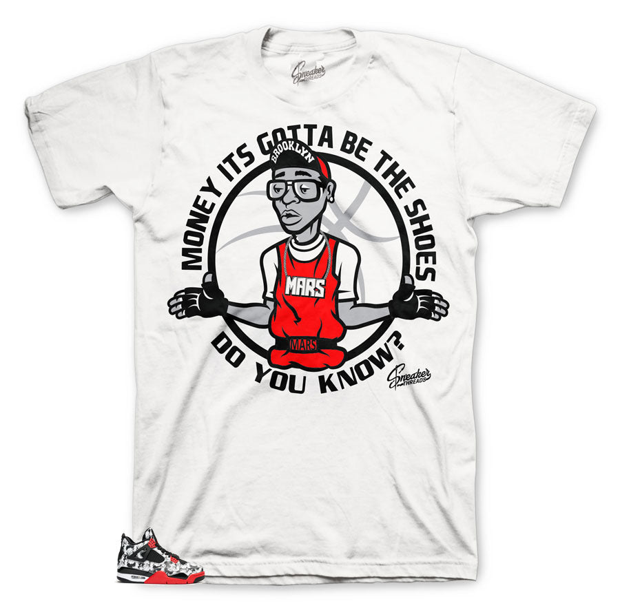 Jordan 4 tattoo fire red sneaker tees match | Retro 4 sneaker shirts.
