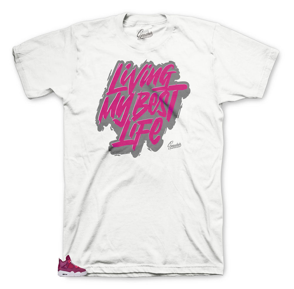 Retro sneaker Jordan 4 True berry matching t shirt