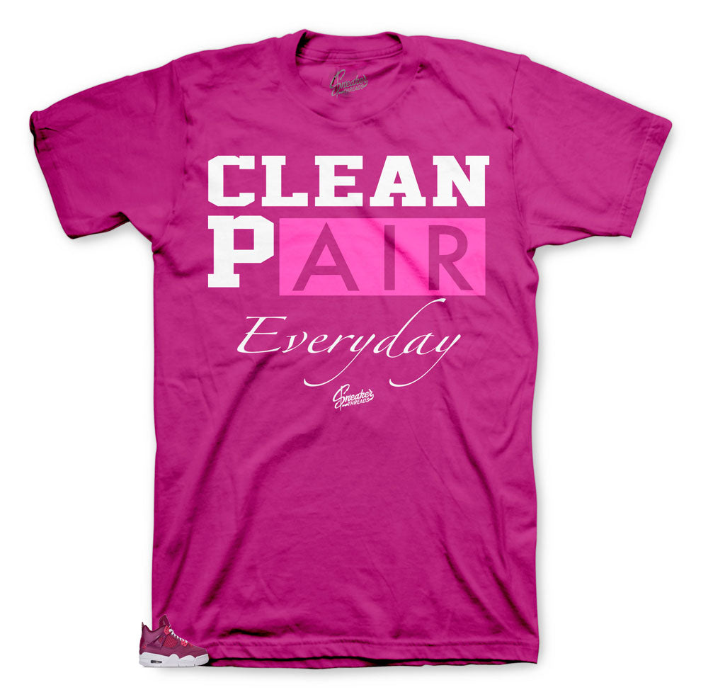 Retro sneaker True Berry Jordan 4 matching shirts made to match Jordan 4 True Berry sneakers