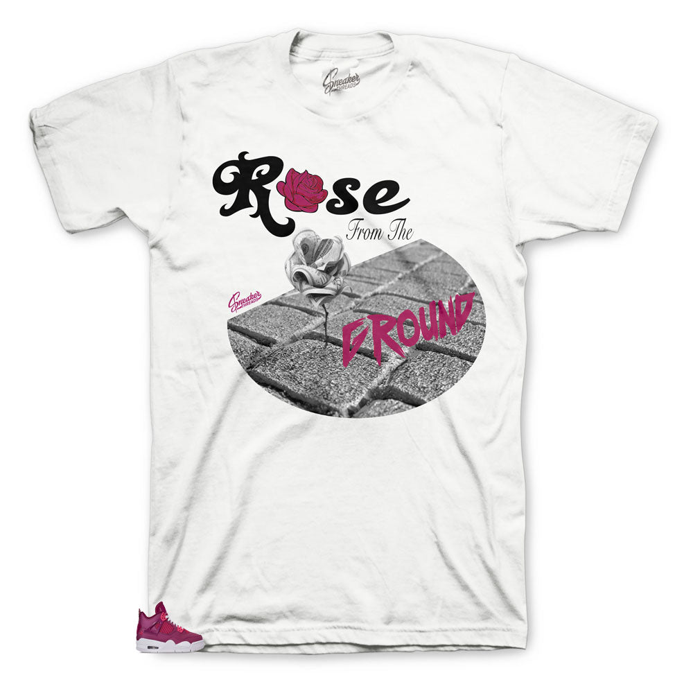 Jordan 4 retro sneaker True Berry matches shirt made to match Jordan 4