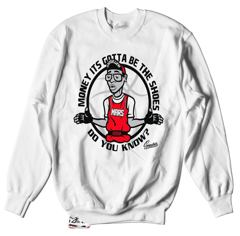 Do You Know Jordan 4 Crimson white matching sweatshirt