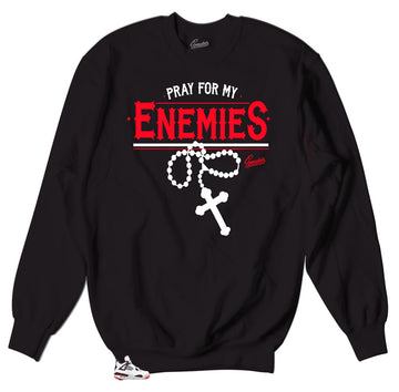 Enemies Jordan 4 Crimson sweatshirt to match best