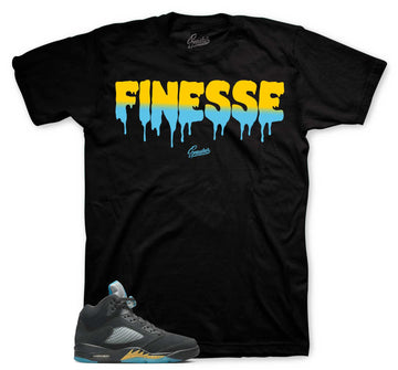 Retro 5 Aqua Shirt - Finesse- Black