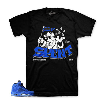 Sneaker threads | Jordan 5 Blue Suede Match | Sneaker shirts