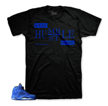 Official shirts | Jordan 5 Blue Suede Match | Sneaker shirts