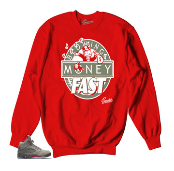 vJordan 5 camo take flight crewnecks match retro 5 camo apparel.