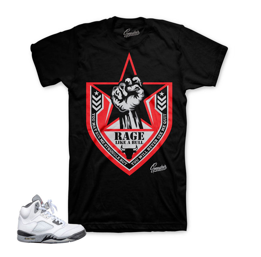 Jordan 5 cement shirts | no cuts sneaker match shirts.