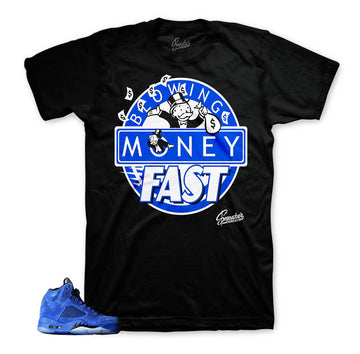 Sneaker threads | Jordan 5 Blue Suede Match | Sneaker shirts