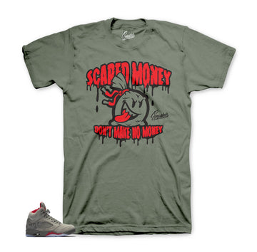 Jordan 5 camo teess match | Sneaker match dark stucco shirts.