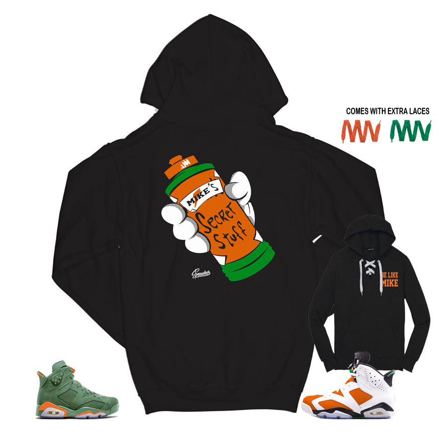 Hoodies mach Jordan 6 gatorade like mike shoes.