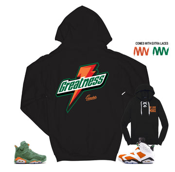 Hoodies mach Jordan 6 gatorade like mike shoes.