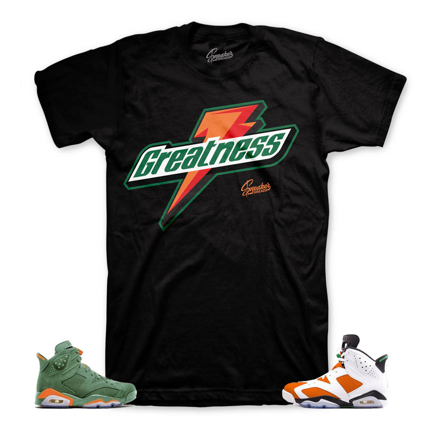 Jordan 6 like mike shirt match retro 6 gatorade inspired tees.