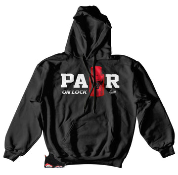 Retro 6 Infrared Hoody - Lace Lock - Black