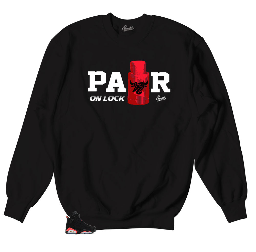 Infrared Jordan 6s sneaker sweater | The best infrared crews match
