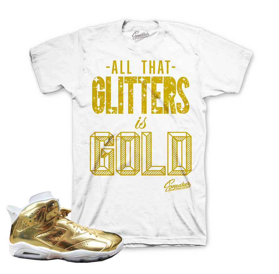 Jordan 6 pinnacle gold shirts match retro 6 sneaker tees.